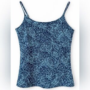 REITMENS Blue Floral Camisole Tank Top Size S | Adjustable Strap Summer Top